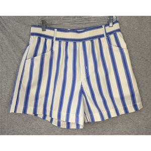Vintage 80s 90s Idioms Women Small Shorts Preppy Retro Classic Pull On Stripe